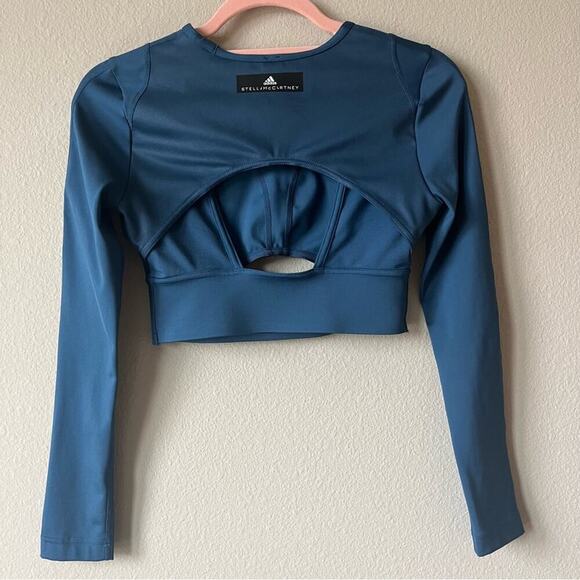Adidas Stella McCartney Training Long Sleeve Crop Top - Picture 7 of 11